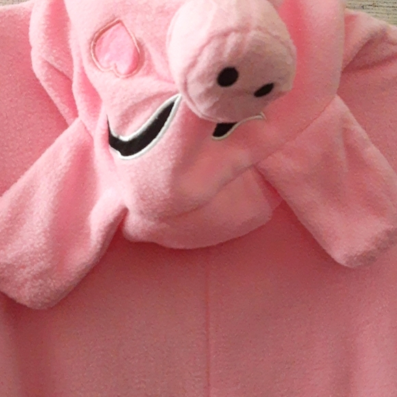 Onesie Pajamas Sleepwear Costume Halloween PINK PIG Youth 10-12 59" NWOT - Picture 7 of 17